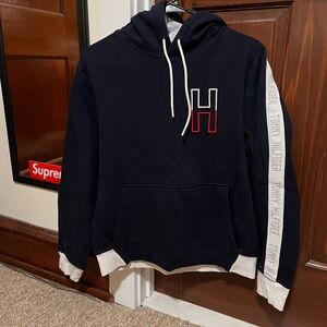 Tommy Hilfiger Black Hoodie with Red Logo